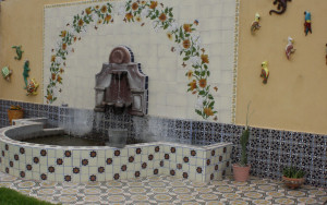 mexican tile in outdoors fountains